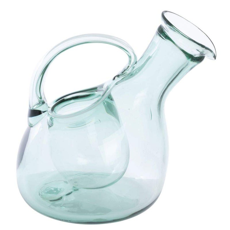 Kalalou CRL4047 Tilted White Wine Decanter With Ice Pocket, One Size, Green - Image 1
